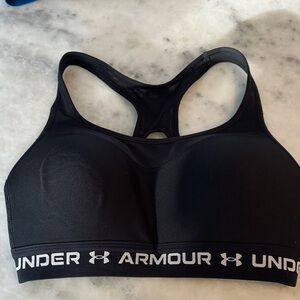 Under Armour Black Sports Bra with Logo Band